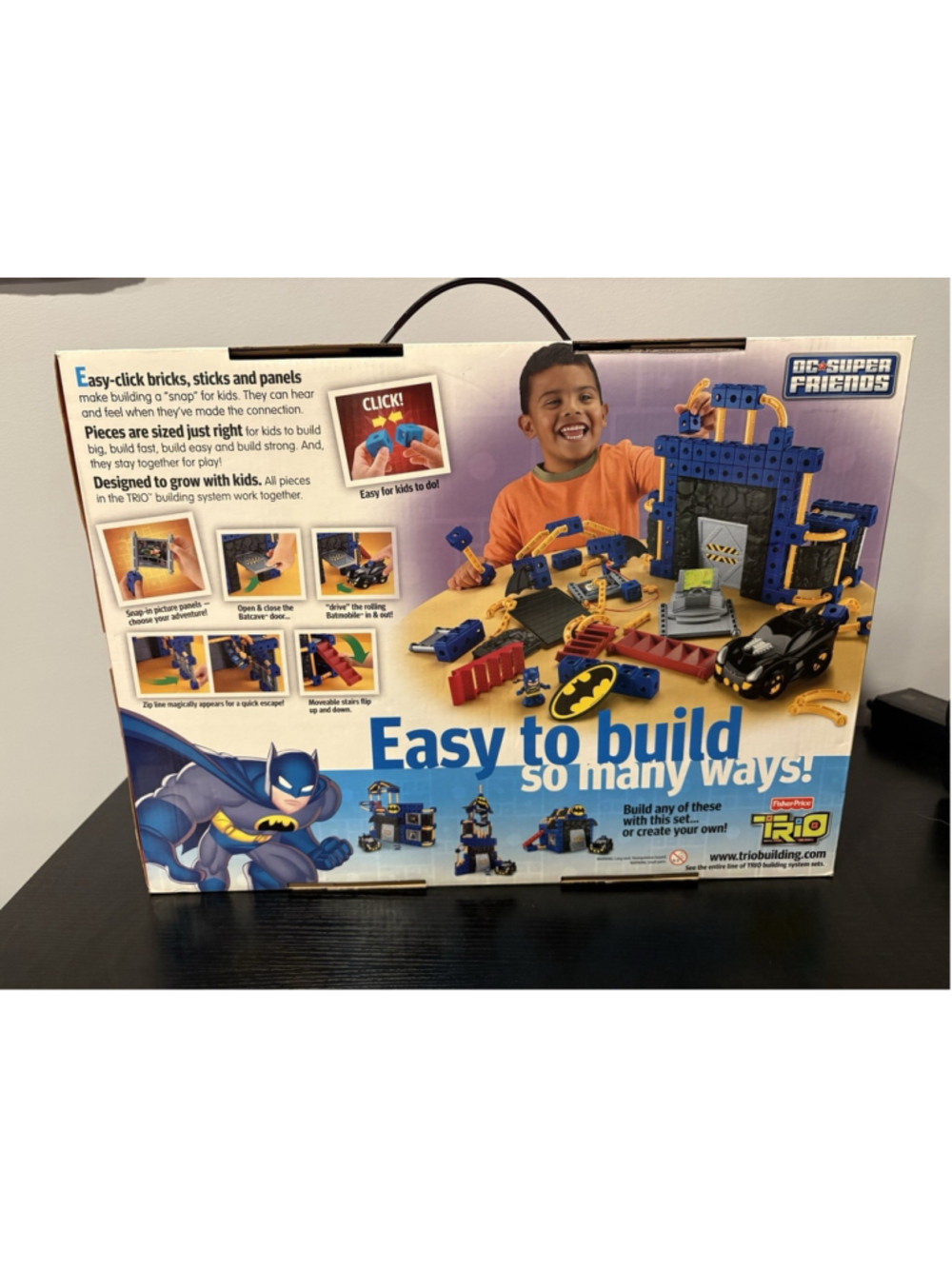 Fisher-Price TRIO DC Super Friends Batman Batcave Set T5830 Complete w/ Box - Picture 6 of 9